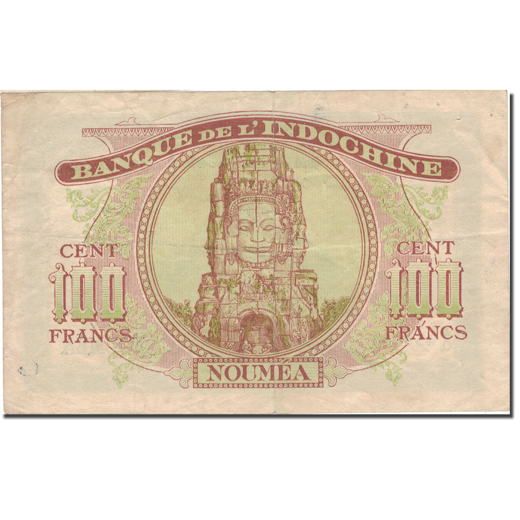 Billete de Nueva Caledonia,

100 francos