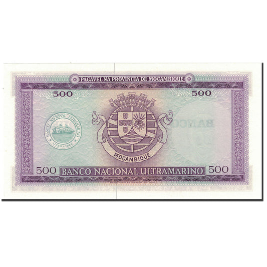 billete de banco, 
  
  Mozambique, 
  
  500 escudos