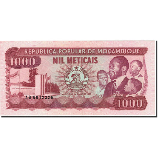 Billete de banco,
 
 Mozambique,
 
 1000 métis