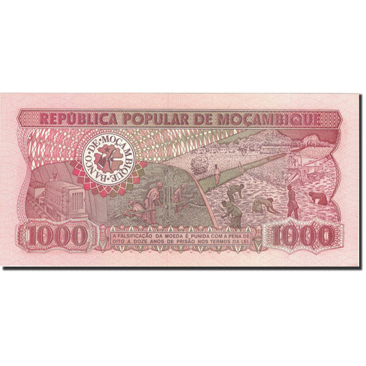 Billete de banco,
 
 Mozambique,
 
 1000 métis