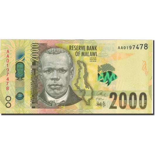 billete de banco, 
  
  malaui, 
  
  Kwacha 2000