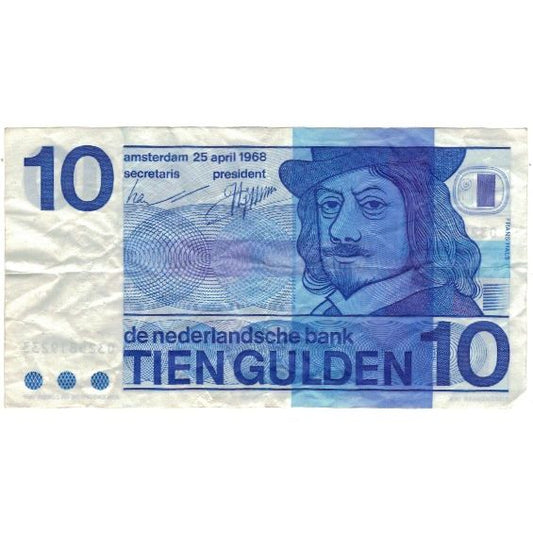 Billete, Países Bajos,

10 florines