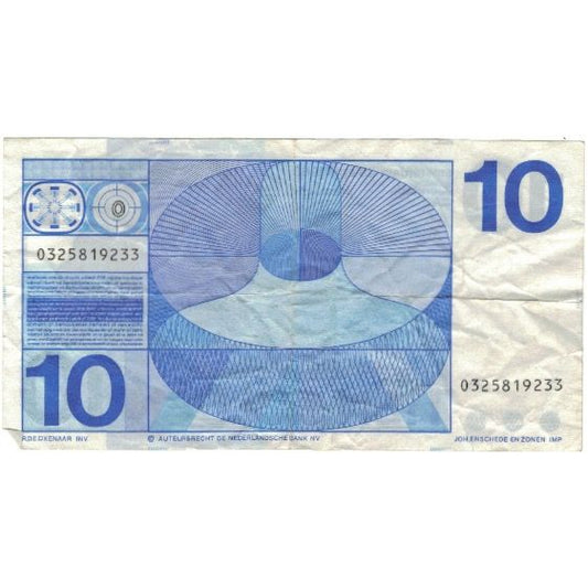 Billete, Países Bajos,

10 florines